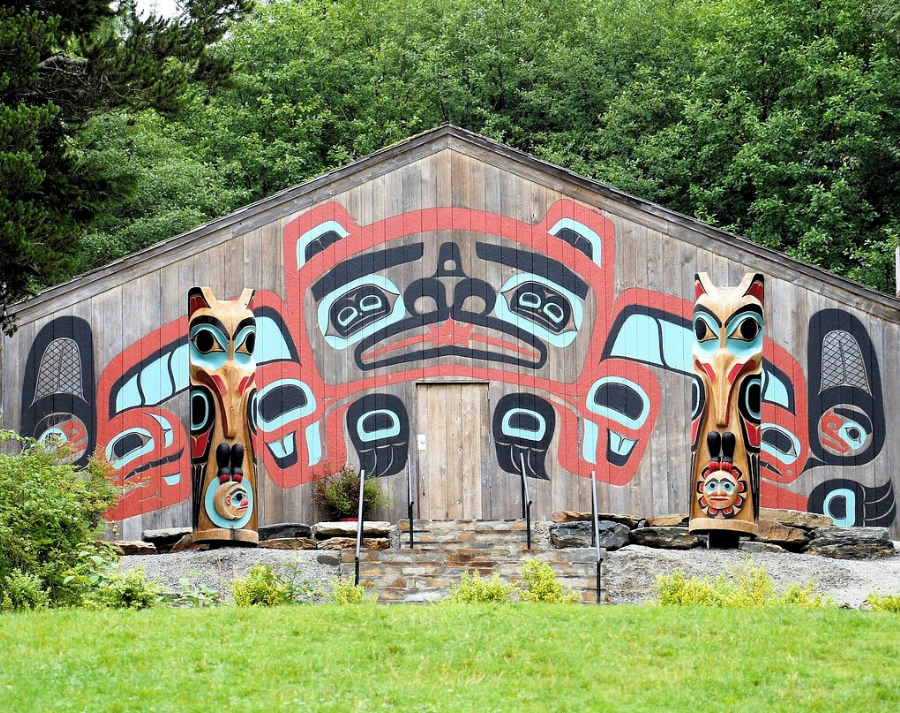 Ketchikan Saxman Village Tlingit clan house.